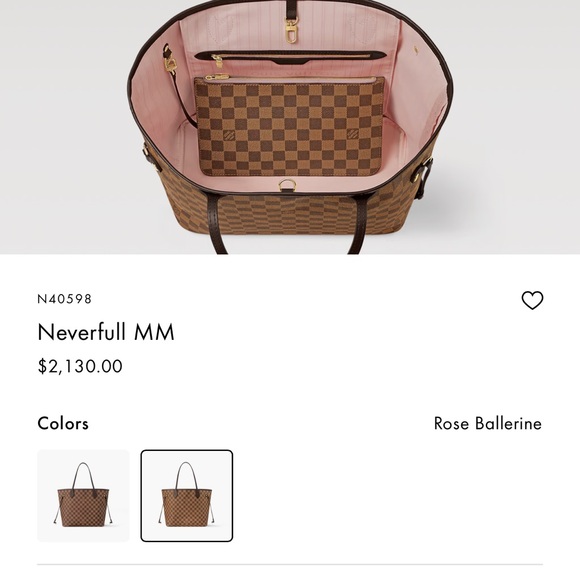 Authentic Louis Vuitton Neverfull PM - Rose Ballerine - Picture 12 of 14